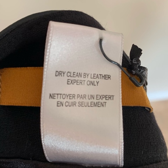 Cassis Black Leather Trim Pencil Skirt Size 10 NWT - Picture 9 of 11